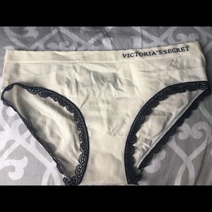 VS - white with black lace underwear